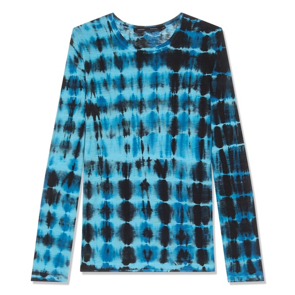Proenza Schouler Tie Dye Striped Crew Neck Long Sleeve Tee Shirt T-Shirt - Picture 16 of 16